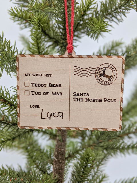 Child's Christmas Wish List Ornament