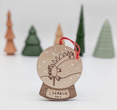 Pet Drawing Snow Globe