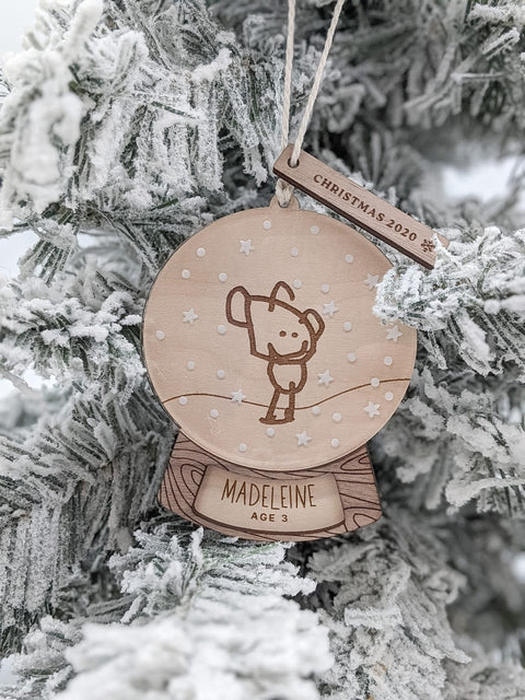 Pet Drawing Snow Globe
