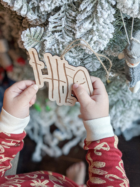 Kid's Handwriting Ornament