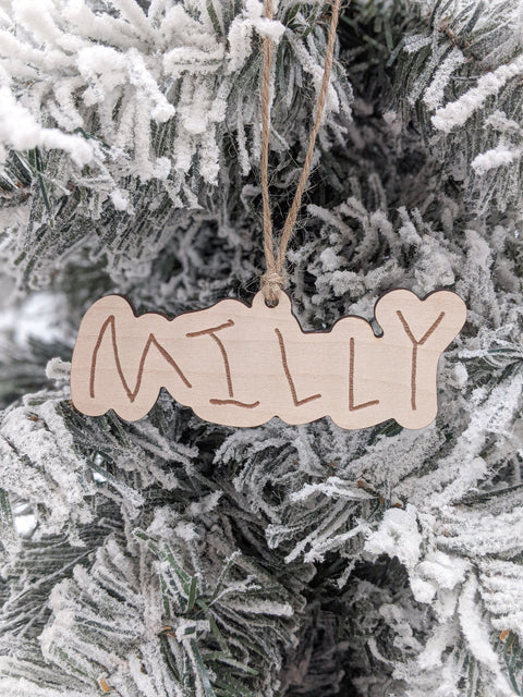 Kid's Handwriting Ornament